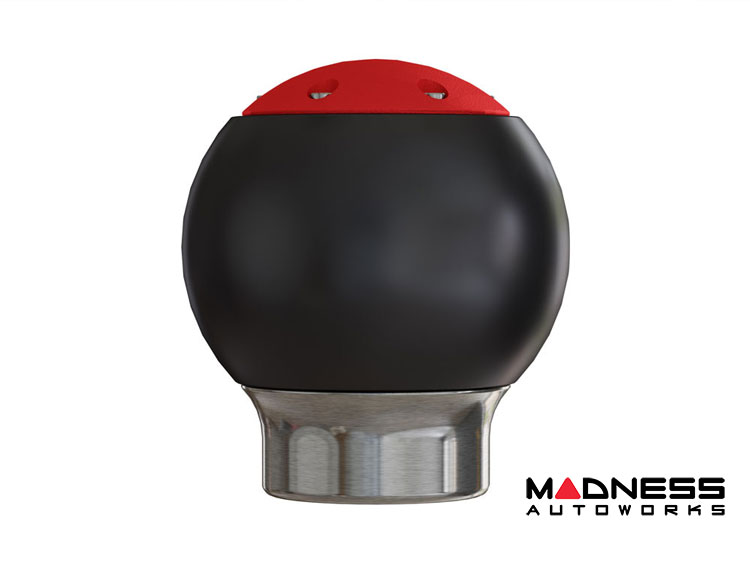 Toyota GR86 Gear Shift Knob - Stainless Steel w/ Black Acetal Outer Sleeve + Red Top 